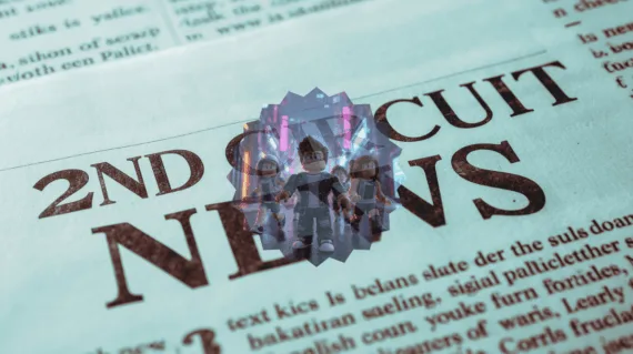 2nd Circuit Roblox News headline featuring gaming avatars in public